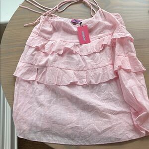 Edikted Light Pink Sleeveless Blouse